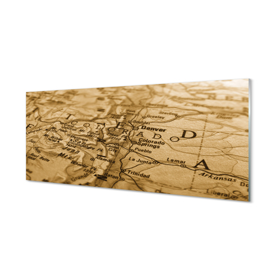 Quadro acrílico Mapa antigo