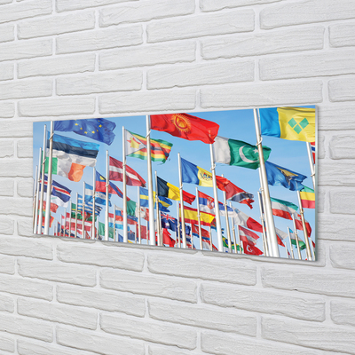 Quadro acrílico Muitas bandeiras