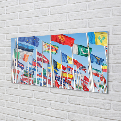 Quadro acrílico Muitas bandeiras