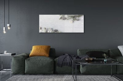 Quadro acrílico Galhos de pinha