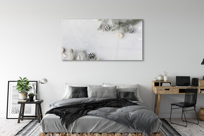 Quadro acrílico Galhos de pinha