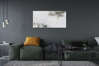 Quadro acrílico Galhos de pinha