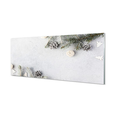 Quadro acrílico Galhos de pinha