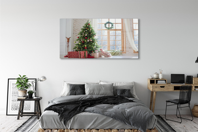 Pintura acrílica presentes de árvore de natal