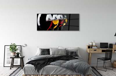 Pintura acrílica Óculos fundo preto