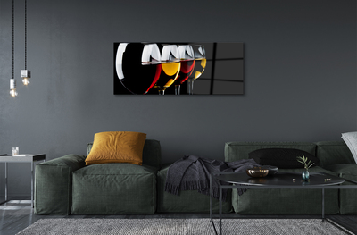 Pintura acrílica Óculos fundo preto