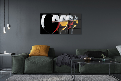 Pintura acrílica Óculos fundo preto