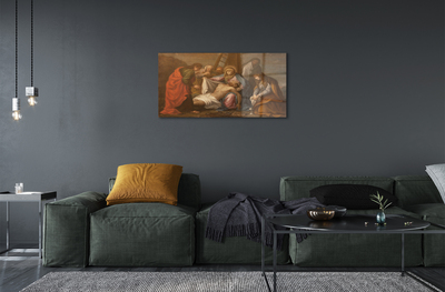 Pintura acrílica Jesus crucificado