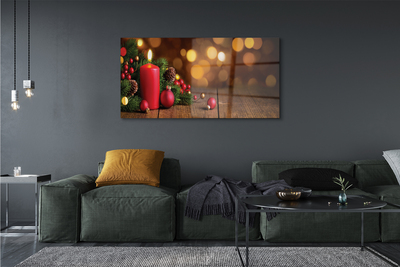 Pintura acrílica Vela, galhos, enfeites, tábuas