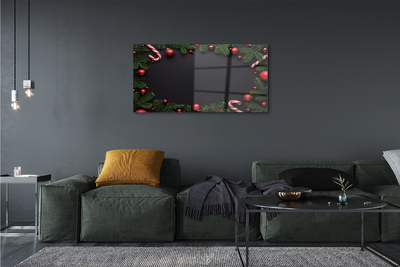 Quadro acrílico Galhos, enfeites, pirulitos