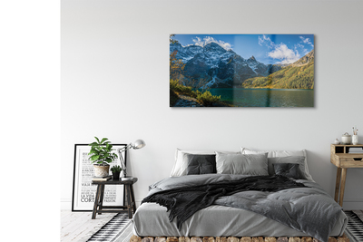 Pintura acrílica Lago de montanha