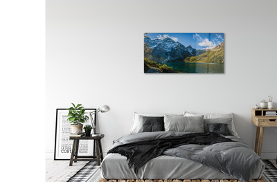 Pintura acrílica Lago de montanha