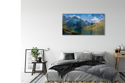 Pintura acrílica Lago de montanha