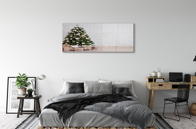 Pintura acrílica Árvores de Natal, presentes, decorações