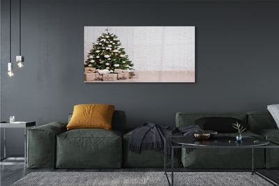 Pintura acrílica Árvores de Natal, presentes, decorações