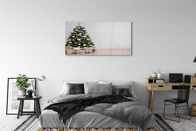 Pintura acrílica Árvores de Natal, presentes, decorações