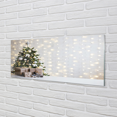 Quadro acrílico Árvores de Natal, presentes, decorações