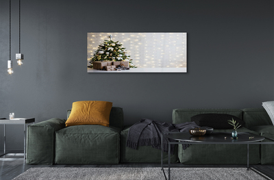 Quadro acrílico Árvores de Natal, presentes, decorações