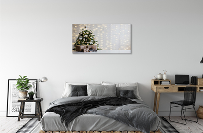 Quadro acrílico Árvores de Natal, presentes, decorações