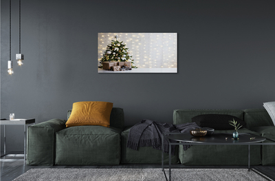Quadro acrílico Árvores de Natal, presentes, decorações