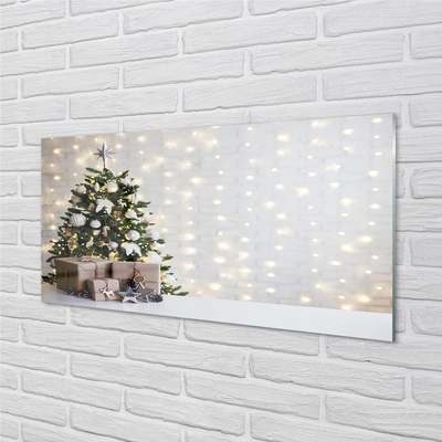 Quadro acrílico Árvores de Natal, presentes, decorações