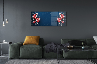 Quadro acrílico Presentes enfeites de neve