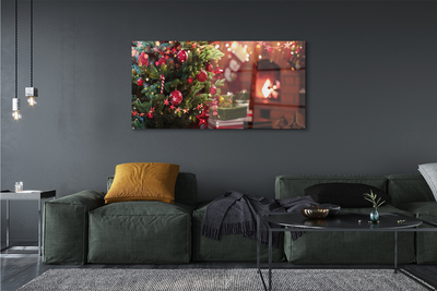 Quadro acrílico Presentes de enfeites de árvore de Natal