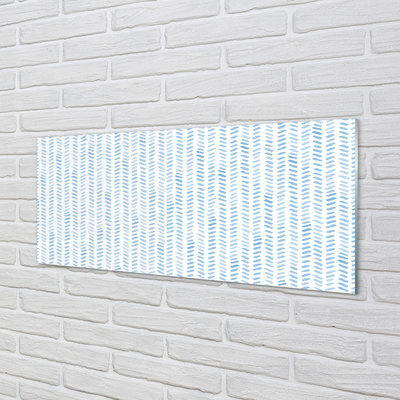 Quadro acrílico Listras azuis em espinha de peixe