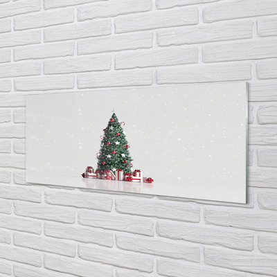 Pintura acrílica Árvores de Natal, presentes, decorações