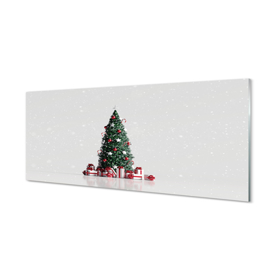 Pintura acrílica Árvores de Natal, presentes, decorações