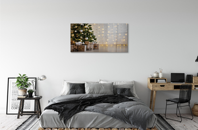 Quadro acrílico Árvores de Natal, presentes, decorações
