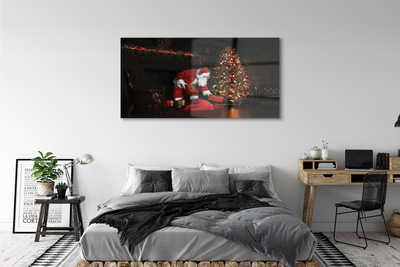 Pintura acrílica Árvores de Natal presentes decorações Papai Noel