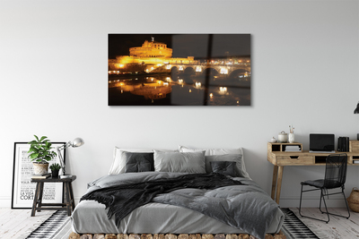 Pintura acrílica Noite das Pontes do Rio Roma