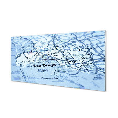 Quadro acrílico Mapa da cidade