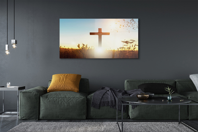 Pintura acrílica Sol de campo cruzado