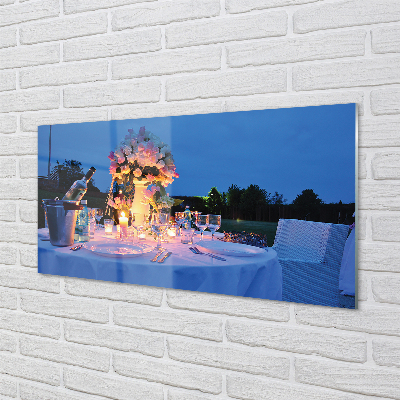 Pintura acrílica Rosas de jantar, vinho, tulipas