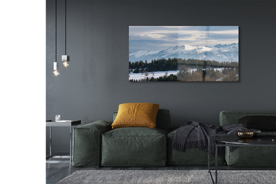 Quadro acrílico Montanhas neve de inverno
