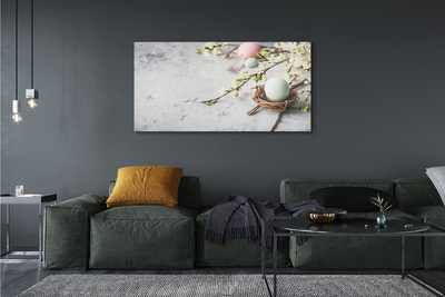 Quadro acrílico Flores de ovo