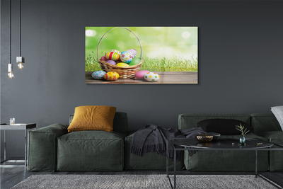 Quadro acrílico Cesta de ovos do prado