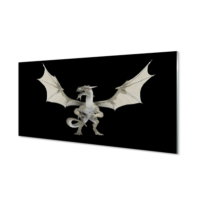 Quadro acrílico Dragão branco