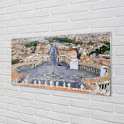 Quadro acrílico Panorama da praça do Vaticano em Roma