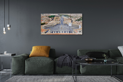 Quadro acrílico Panorama da praça do Vaticano em Roma