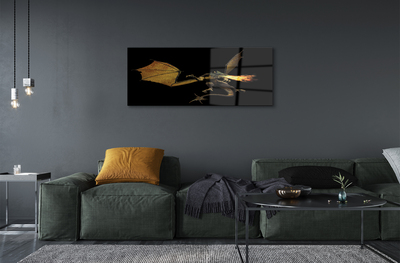 Quadro acrílico Dragão cuspidor de fogo