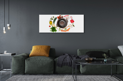 Pintura acrílica Uma colher de tomate e salsa