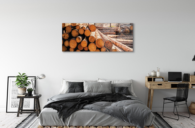 Quadro acrílico Armazenamento de toras de madeira