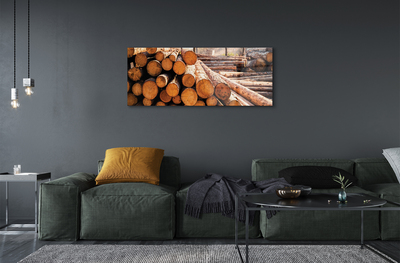 Quadro acrílico Armazenamento de toras de madeira