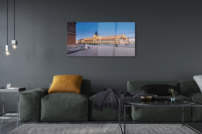 Quadro acrílico Salão de Tecidos do Pôr do Sol de Cracóvia