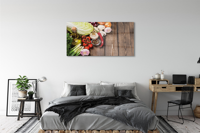 Pintura acrílica Azeite pimenta cebola alho