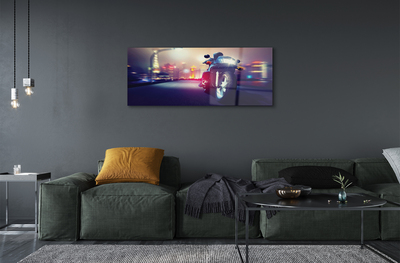 Quadro acrílico Céu da cidade de motocicleta