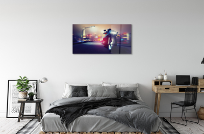 Quadro acrílico Céu da cidade de motocicleta